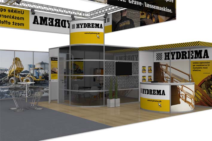 Messestand design til Hydrema