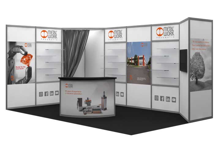 Messestand - designet og optegnet igennem 3D program